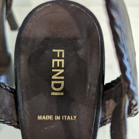 Fendi Leather Braided Spy Heels - Picture 7 of 10